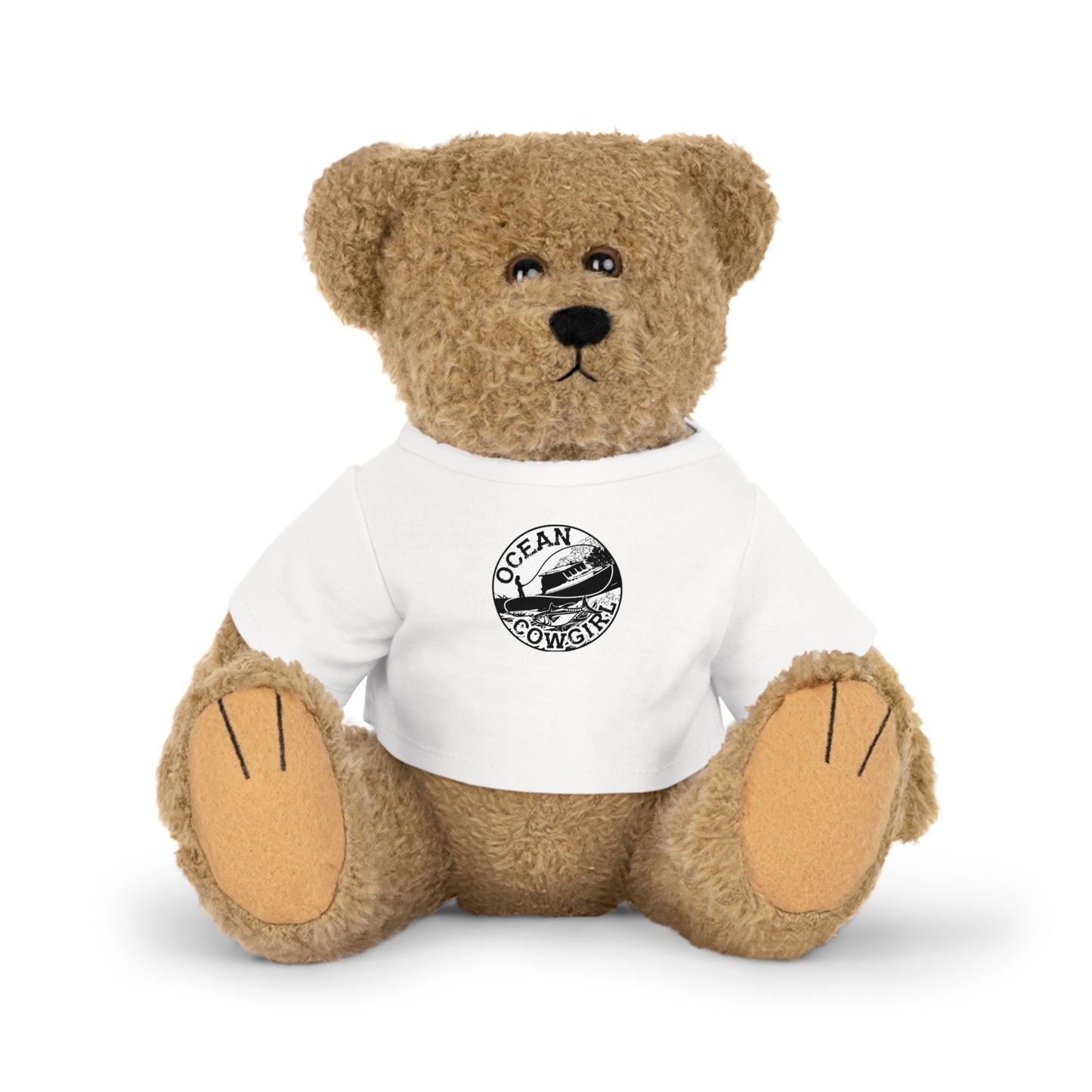 Ocean Cowgirl Adventure Plush Toy with T-Shirt, Cuddly Bear Gift, Children's Toy, Ocean Lover Gift, Birthday Surprise, Playtime Buddy