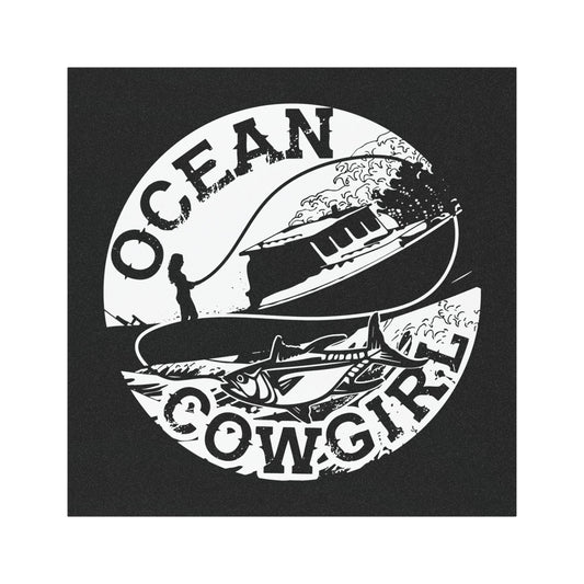 Ocean Cowgirl Car Magnet - Nautical Decor, Boat Lover Gift, Coastal Themed, Travel Accessory, Magnetic Art