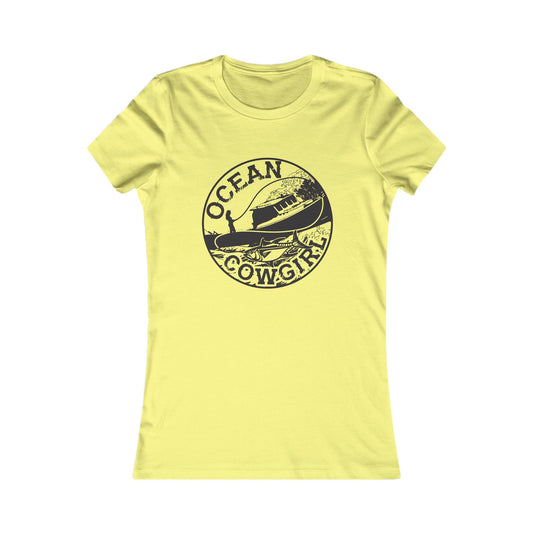 Ocean Cowgirl Vintage Tee - Perfect for Beach Lovers, Summer Casual Wear, Coastal Vibes, Gift for Ocean Enthusiasts